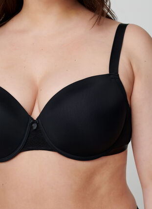 Zizzifashion Moulded bra with mesh, Black, Model image number 2