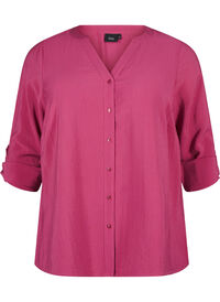 Viscose shirt blouse with 3/4 sleeves