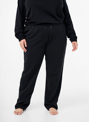 Zizzifashion Loose sweatpants with pockets, Black, Model image number 2