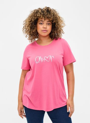 Zizzifashion FLASH - T-shirt with motif, Hot Pink Amour, Model image number 0