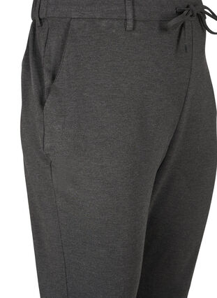 Zizzifashion Cropped Maddison trousers, Dark Grey Melange, Packshot image number 2