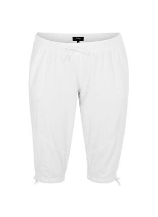 Zizzifashion Cotton Capri trousers , Bright White, Packshot image number 0