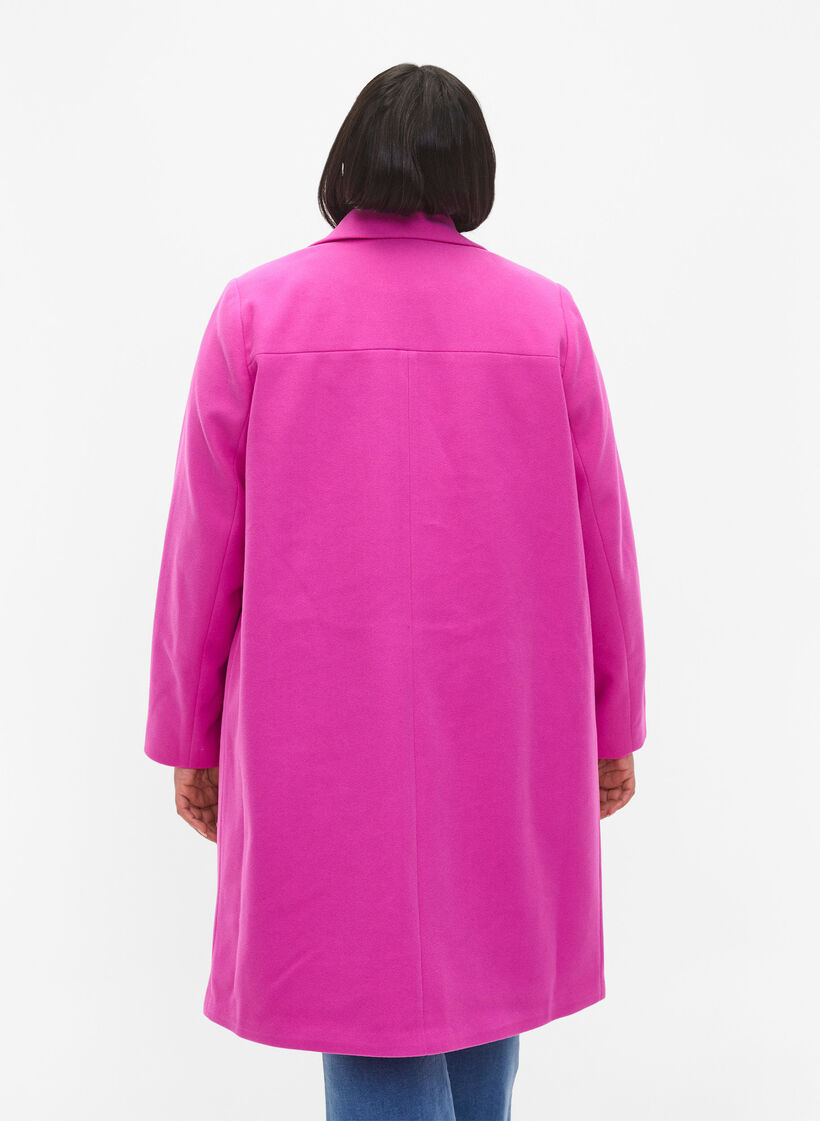 Coat with double-breasted button - - - closure Pink Sz. Zizzifashion 42-60