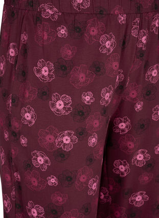 Zizzifashion Cotton pyjamas pants with print, Fig Flower AOP, Packshot image number 2