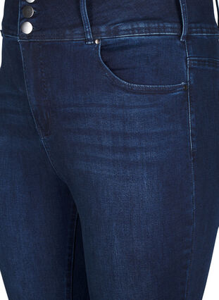 Zizzifashion Super slim Bea jeans with extra high waist, Dark Blue, Packshot image number 2