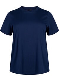 Basic cotton T-shirt with round neck