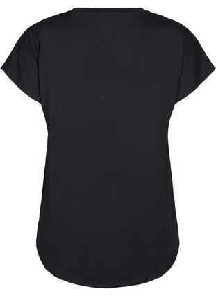 Zizzifashion V-neck training t-shirt, Black, Packshot image number 1