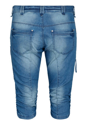 Zizzifashion Slim fit capri jeans with pockets, Light blue denim, Packshot image number 1