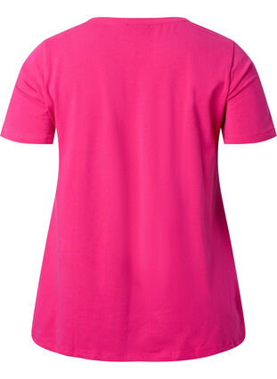 Zizzifashion Basic plain cotton t-shirt, Beetroot Purple, Packshot image number 1