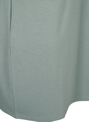Zizzifashion Short sleeve sweat dress in modal mix, Chinois Green, Packshot image number 3