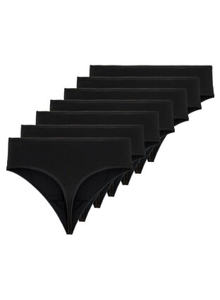 Solid Black Y-Back Thong Underwear