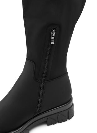 Zizzifashion Wide fit - Tall boot with stretch, Black, Packshot image number 4