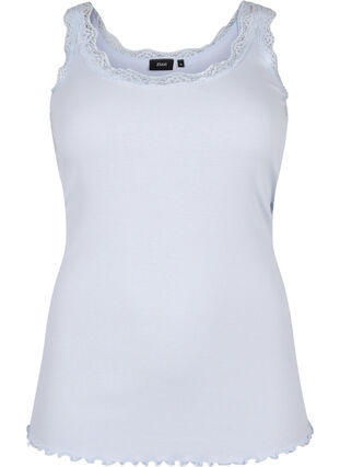 Zizzifashion Top with lace trim, Heather, Packshot image number 0