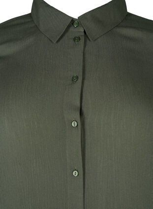 Zizzifashion Long viscose shirt with long sleeves, Thyme, Packshot image number 2
