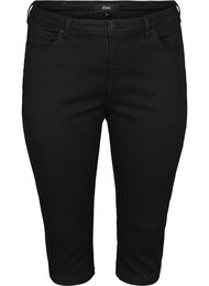 High waisted Amy capri jeans with super slim fit, Black, Packshot