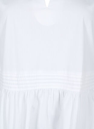 Zizzifashion Sleeveless top with pin-tuck and ruffle details, Bright White, Packshot image number 2