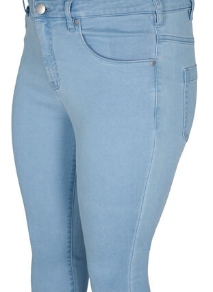 Zizzifashion Super slim Amy jeans with high waist, Ex Lt Blue, Packshot image number 2