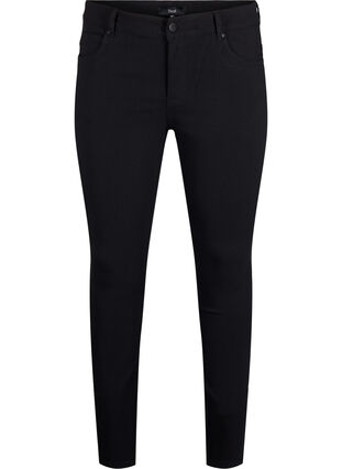 Zizzifashion Slim fit trousers with pockets, Black, Packshot image number 0
