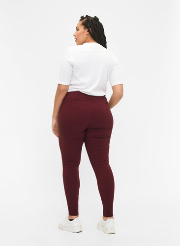 Zizzifashion Close-fitting trousers with zipper details, Port Royal, Model image number 1