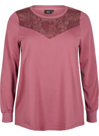 Sweatshirt with lace details