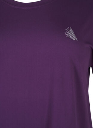 Zizzifashion Solid-coloured workout T-shirt, Purple Pennant, Packshot image number 2