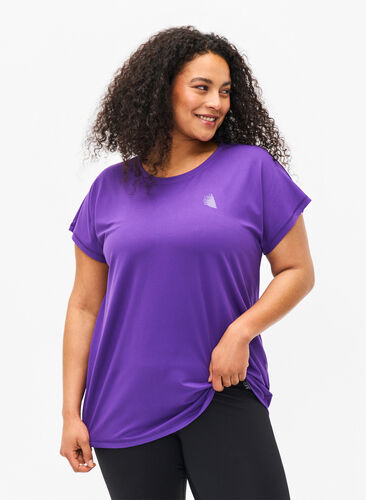 Zizzifashion Short-sleeved workout t-shirt, Heliotrope, Model image number 0