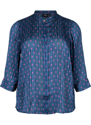 Zizzifashion Polka dot shirt (GRS), Vintage Indigo Dot, Packshot image number 0