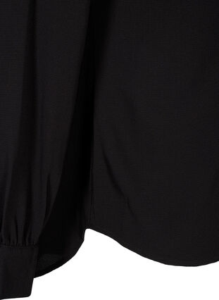 Zizzifashion Solid colour shirt with collar, Black, Packshot image number 3