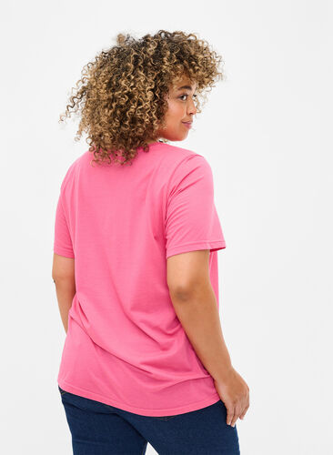 Zizzifashion FLASH - T-shirt with motif, Hot Pink Amour, Model image number 1