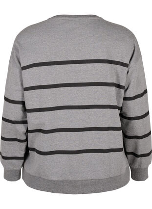 Zizzifashion Sweatshirt with stripes, MGM w. Black Stripe, Packshot image number 1