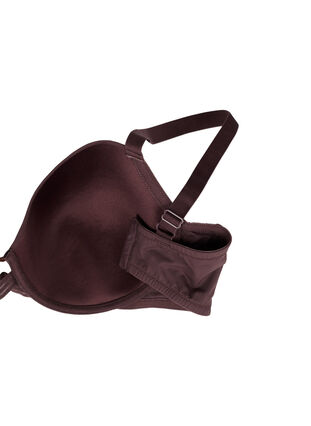 Zizzifashion Moulded bra with cross detail, Chicory Coffee, Packshot image number 3