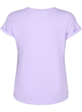 Zizzifashion Short sleeved cotton blend t-shirt, Lavender, Packshot image number 1