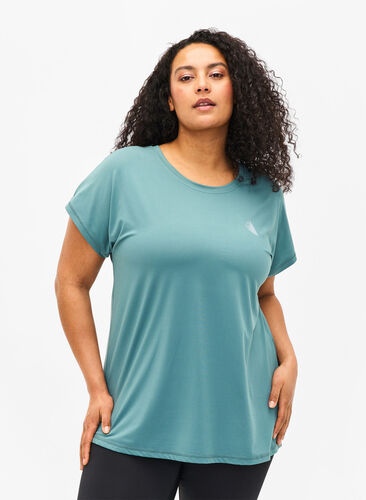 Zizzifashion Short-sleeved workout t-shirt, North Atlantic, Model image number 0