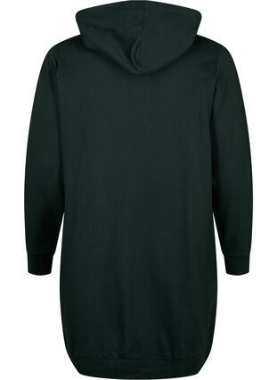 Zizzifashion Sweat tunic with hood and zip, Scarab, Packshot image number 1