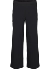 Wide-leg trousers with elasticated waistband