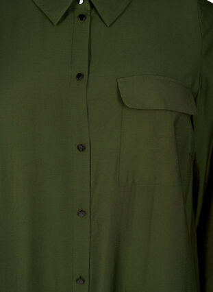 Zizzifashion Shirt dress with pockets, Winter Moss, Packshot image number 2