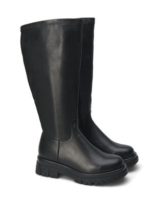 Zizzifashion Wide-fit - Boot with long shaft, Black, Packshot image number 1