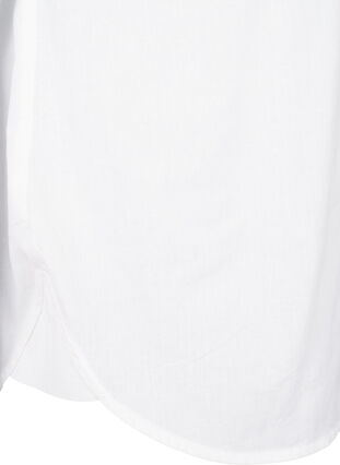 Zizzifashion Classic shirt with embroidered hearts, Bright Wh.W. Blue H., Packshot image number 3