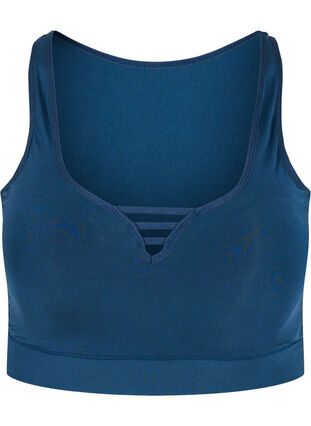 Lightly padded bra with string details - Blue - Sz. 85E-115H - Zizzifashion