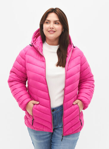 Zizzifashion Lightweight jacket with hood, Rose Violet, Model image number 0