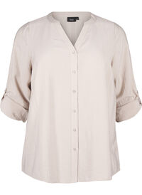 Viscose shirt blouse with 3/4 sleeves