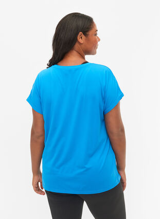 Zizzifashion Short sleeved workout t-shirt, Brilliant Blue, Model image number 1