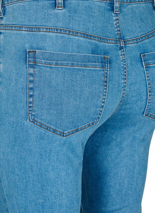 Zizzifashion Amy jeans with a high waist and super slim fit, Light Blue, Packshot image number 3