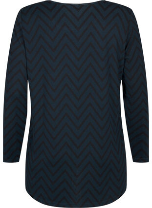 Zizzifashion Patterned blouse with long sleeves, Scarab ZigZag, Packshot image number 1