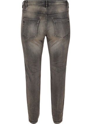 Zizzifashion Slim fit Emily jeans with normal waist, Dark Grey Denim, Packshot image number 1