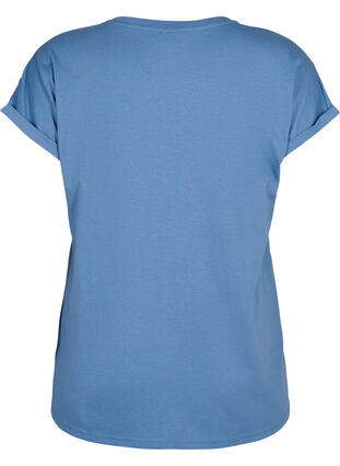 Zizzifashion Short sleeve cotton blend T-shirt, Moonlight Blue, Packshot image number 1