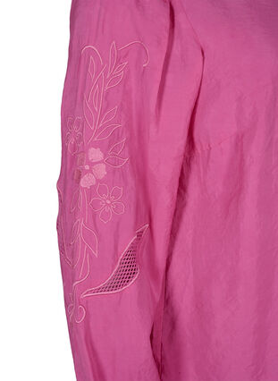 Zizzifashion Blouse with TENCEL™ Modal with embroidery details, Phlox Pink, Packshot image number 3