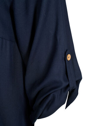 Zizzifashion Viscose tunic with hood, Navy Blazer, Packshot image number 3