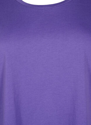 Zizzifashion Short sleeved cotton blend t-shirt, ULTRA VIOLET, Packshot image number 2