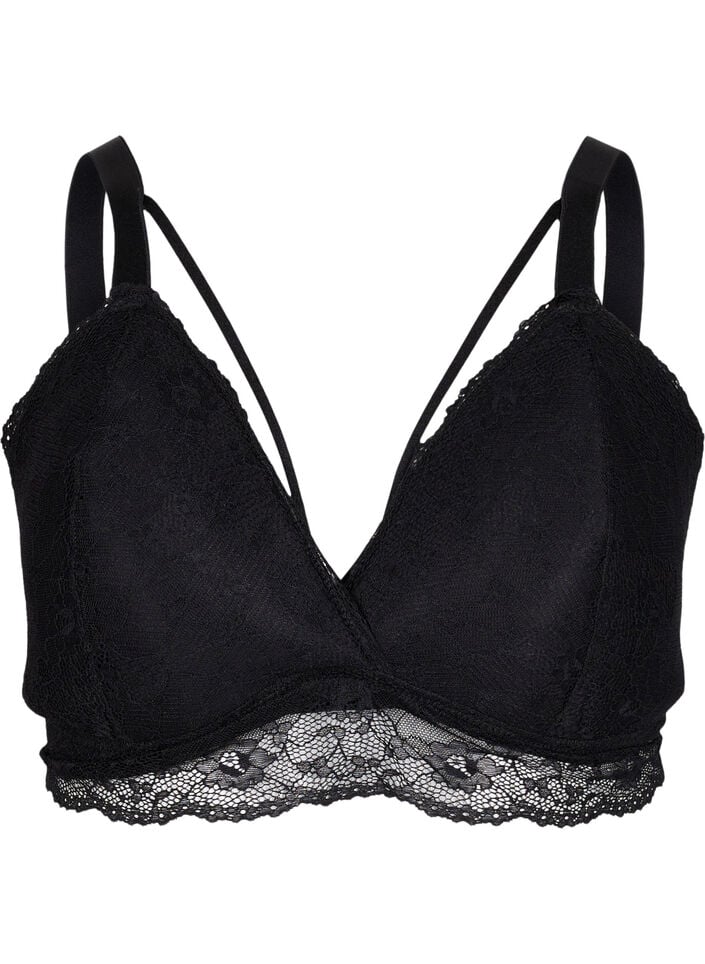 CLZOUD Lively Bras for Women Black Lace Lace Lingerie Wireless Bra for  Women Padded Push Up Bralette 85C 